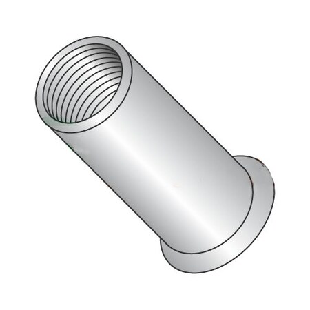 Newport Fasteners Rivet Nut, #8-32 Thread Size, 0.267 in Flange Dia., 0.385" L, Aluminum, 1000 PK 287488